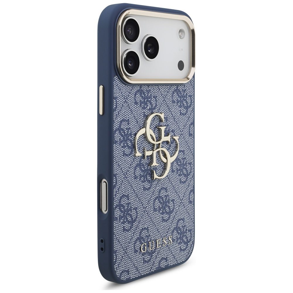 200708_4 Guess 4G Big 4G Classic Logo Case for iPhone 17 Pro Max - Blue and Goldeng