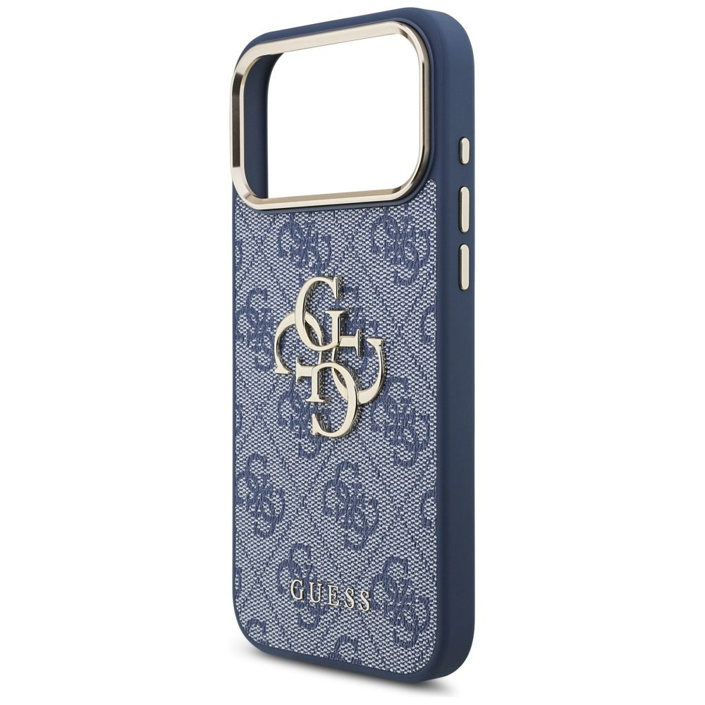 200708_6 Guess 4G Big 4G Classic Logo Case for iPhone 17 Pro Max - Blue and Goldeng