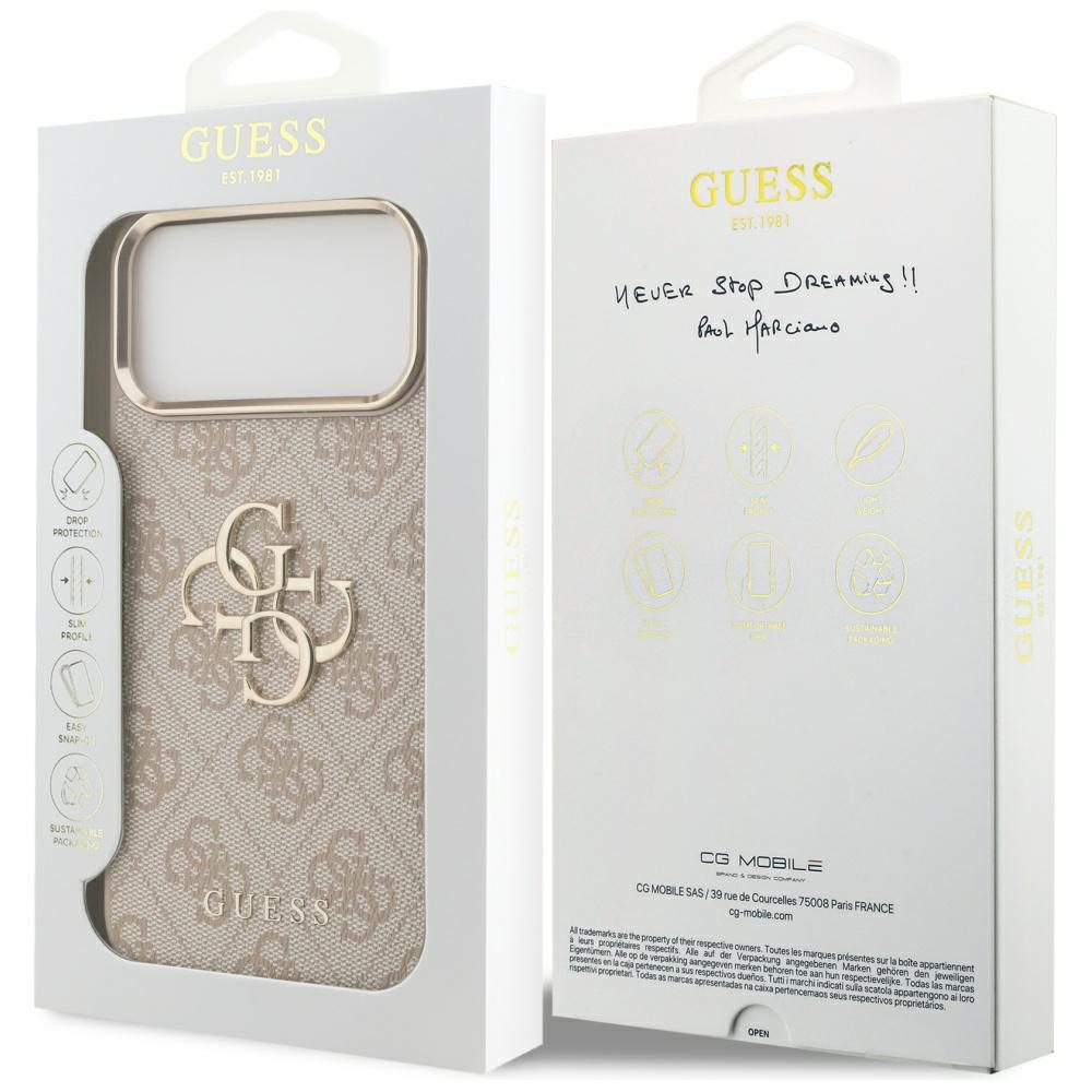 200709_8 Guess 4G Big 4G Classic Logo Case for iPhone 17 Pro Max - Rose Goldeng