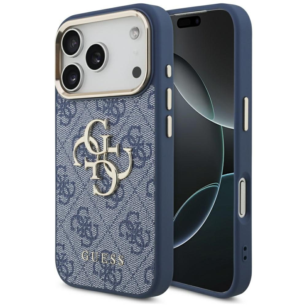 Guess 4G Big 4G Classic Logo Case for iPhone 17 Pro - Blue and Goldeng