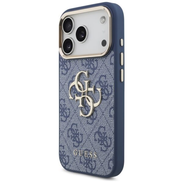 Guess 4G Big 4G Classic Logo Case for iPhone 17 Pro - Blue and Goldeng