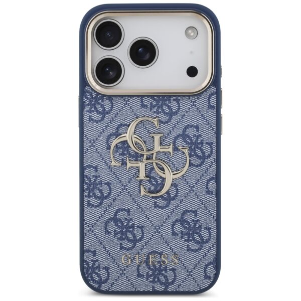 Guess 4G Big 4G Classic Logo Case for iPhone 17 Pro - Blue and Goldeng