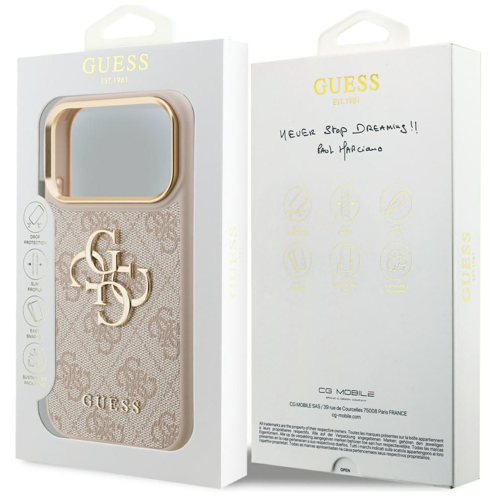 Guess 4G Big 4G Classic Logo Case for iPhone 17 Pro - Rose Goldeng