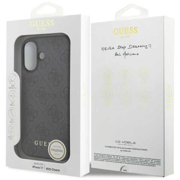 Guess 4G Charms Collection MagSafe case for iPhone 17 - blackeng