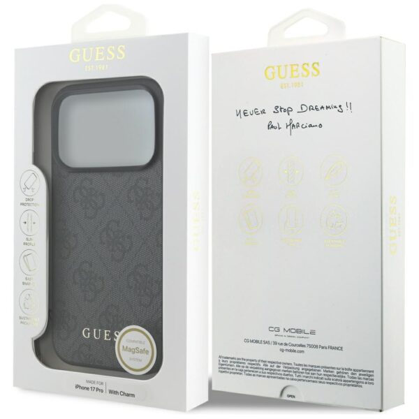 Guess 4G Charms Collection MagSafe case for iPhone 17 Pro - blackeng