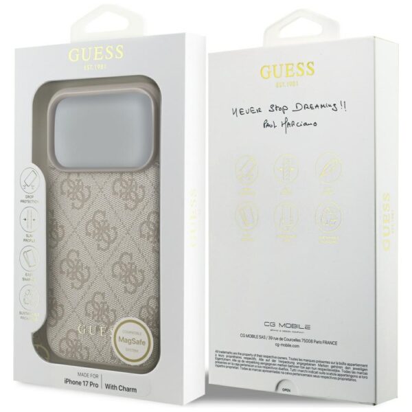 Guess 4G Charms Collection MagSafe Case for iPhone 17 Pro - Pinkeng