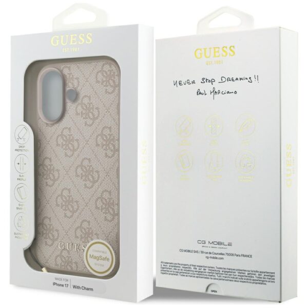 Guess 4G Charms Collection MagSafe Case for iPhone 17 - Pinkeng