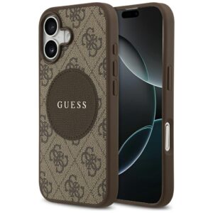 Guess 4G Circle Classic Logo MagSafe case for iPhone 17 - browneng