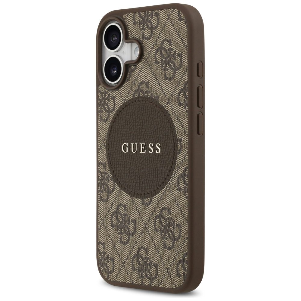 Guess 4G Circle Classic Logo MagSafe case for iPhone 17 - browneng