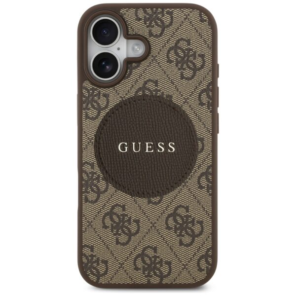Guess 4G Circle Classic Logo MagSafe case for iPhone 17 - browneng