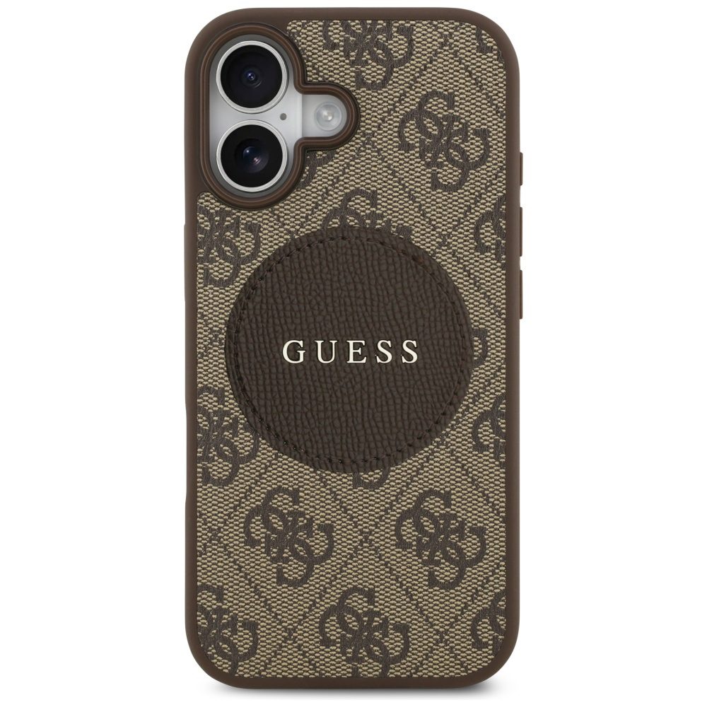 Guess 4G Circle Classic Logo MagSafe case for iPhone 17 - browneng