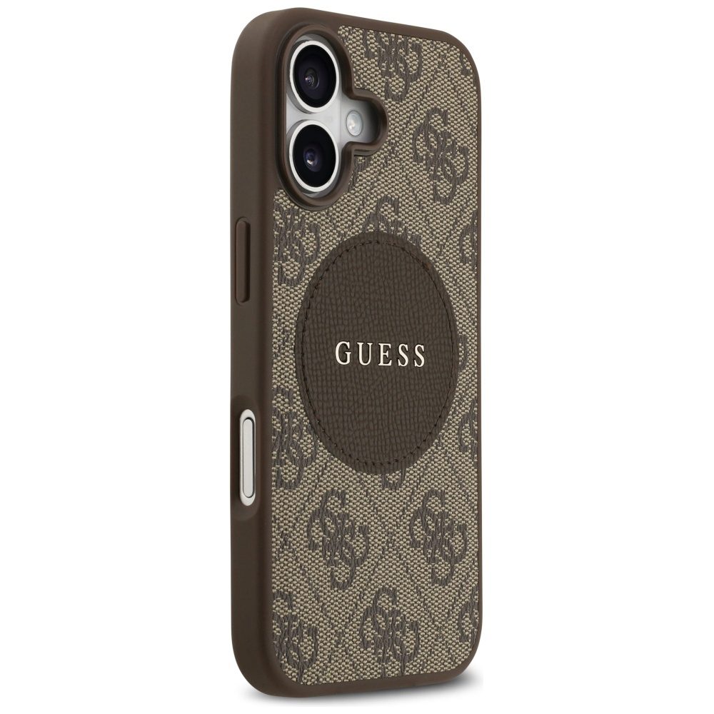Guess 4G Circle Classic Logo MagSafe case for iPhone 17 - browneng