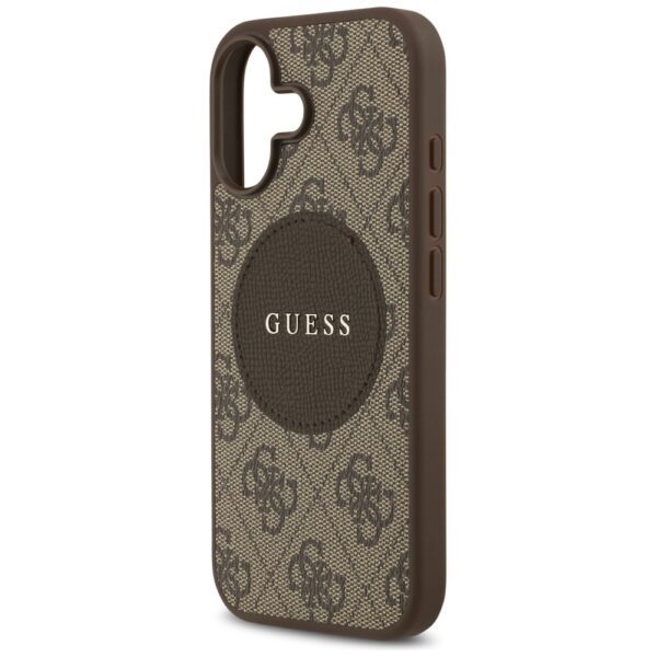 Guess 4G Circle Classic Logo MagSafe case for iPhone 17 - browneng