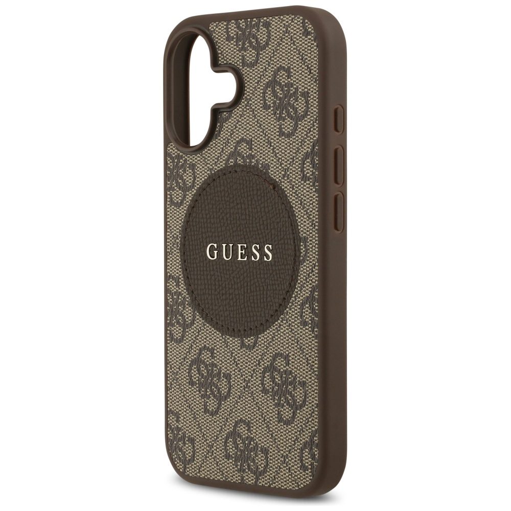 Guess 4G Circle Classic Logo MagSafe case for iPhone 17 - browneng