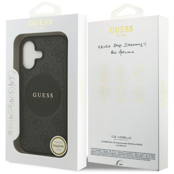 Guess 4G Circle Classic Logo MagSafe case for iPhone 17 - blackeng