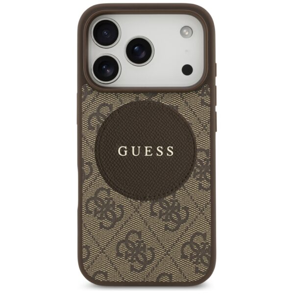 200730_3 Guess 4G Circle Classic Logo MagSafe case for iPhone 17 Pro - browneng
