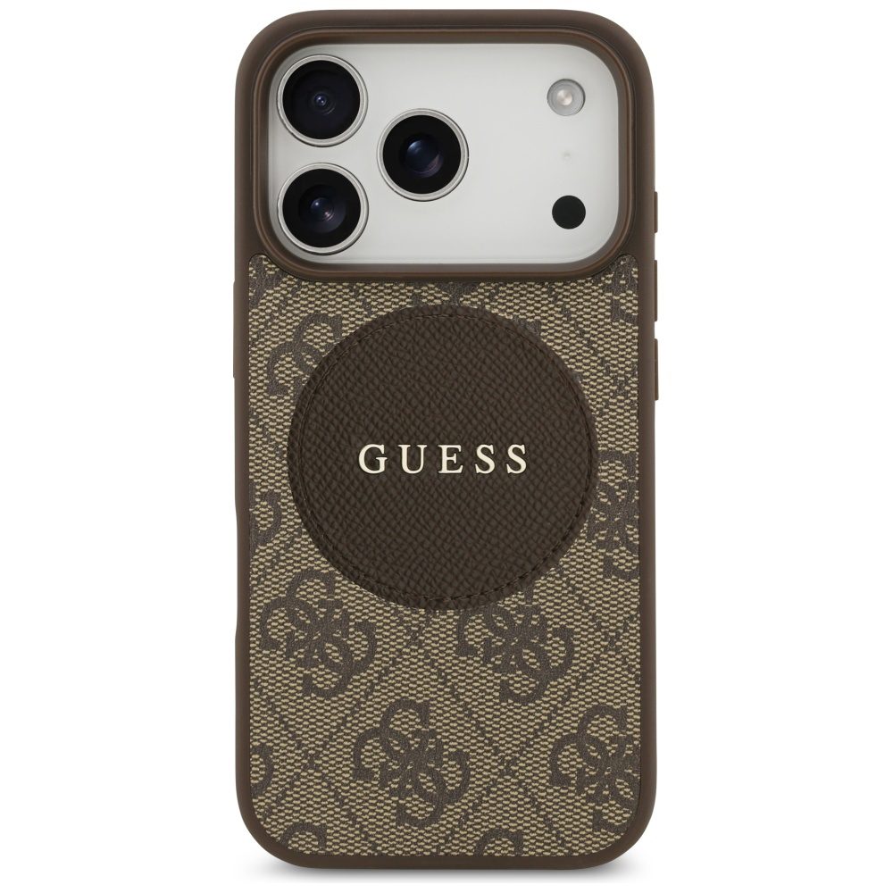 200730_3 Guess 4G Circle Classic Logo MagSafe case for iPhone 17 Pro - browneng