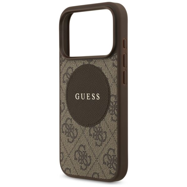 200730_6 Guess 4G Circle Classic Logo MagSafe case for iPhone 17 Pro - browneng