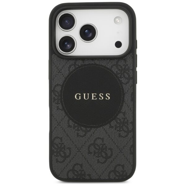 Guess 4G Circle Classic Logo MagSafe case for iPhone 17 Pro - blackeng