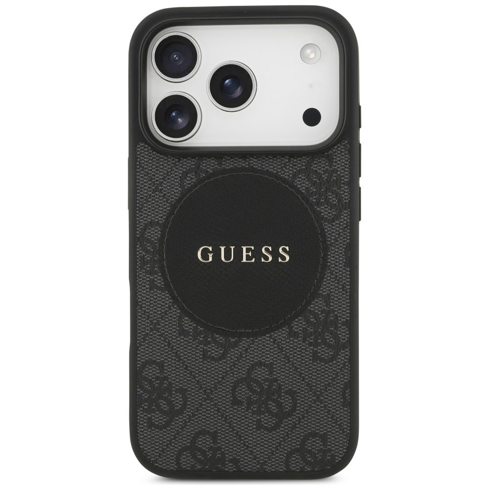 Guess 4G Circle Classic Logo MagSafe case for iPhone 17 Pro - blackeng