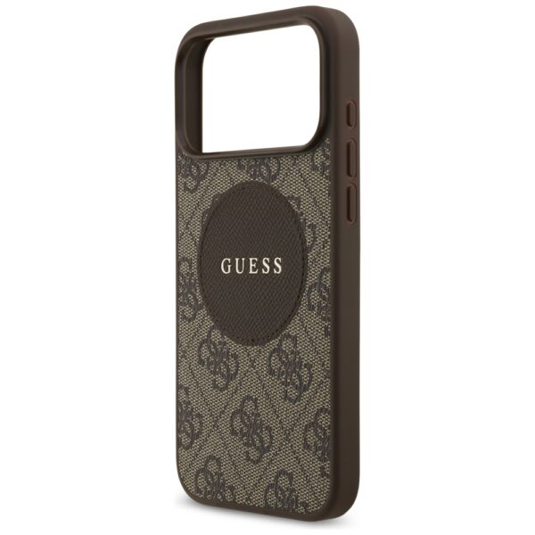 200732_6 Guess 4G Circle Classic Logo MagSafe case for iPhone 17 Pro Max - browneng