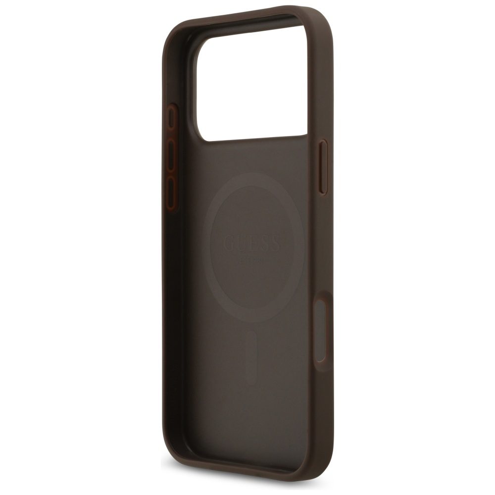 200732_7 Guess 4G Circle Classic Logo MagSafe case for iPhone 17 Pro Max - browneng