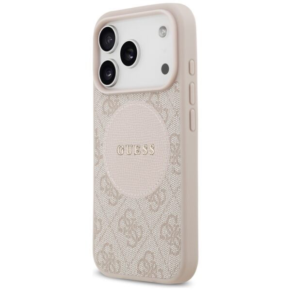 Guess 4G Circle Classic Logo MagSafe Case for iPhone 17 Pro - Pinkeng