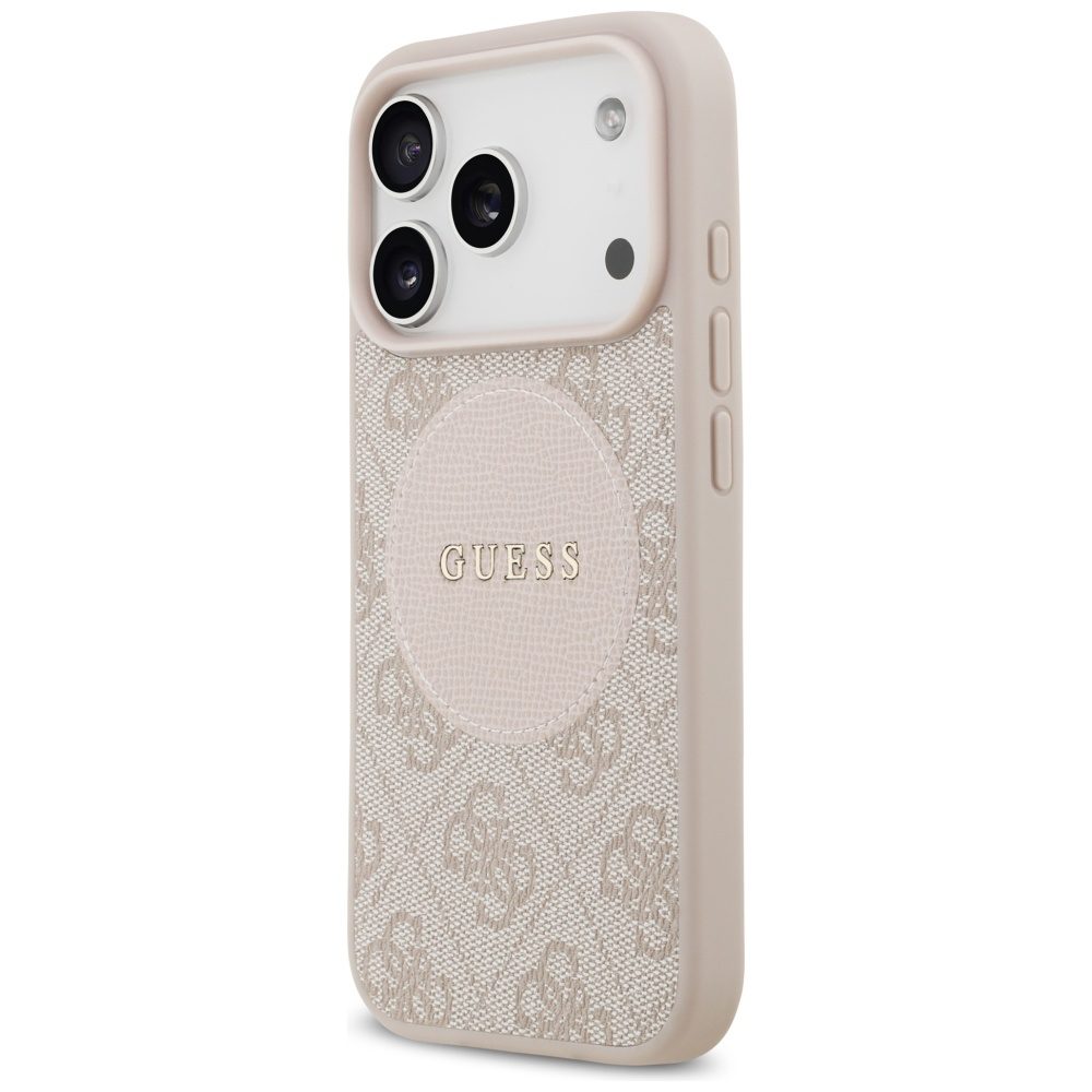 Guess 4G Circle Classic Logo MagSafe Case for iPhone 17 Pro - Pinkeng