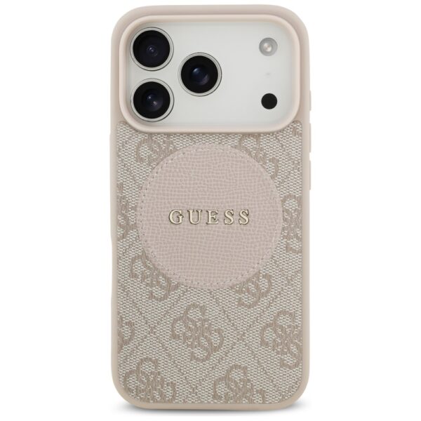 Guess 4G Circle Classic Logo MagSafe Case for iPhone 17 Pro - Pinkeng