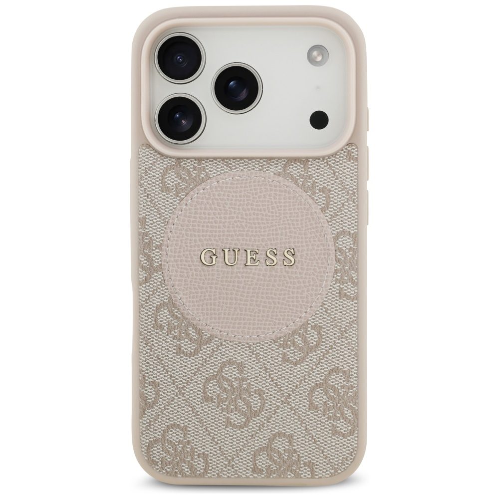 Guess 4G Circle Classic Logo MagSafe Case for iPhone 17 Pro - Pinkeng