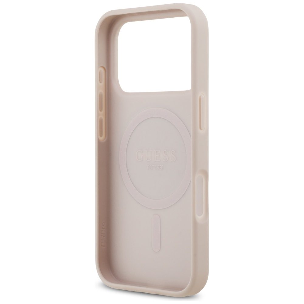 Guess 4G Circle Classic Logo MagSafe Case for iPhone 17 Pro - Pinkeng
