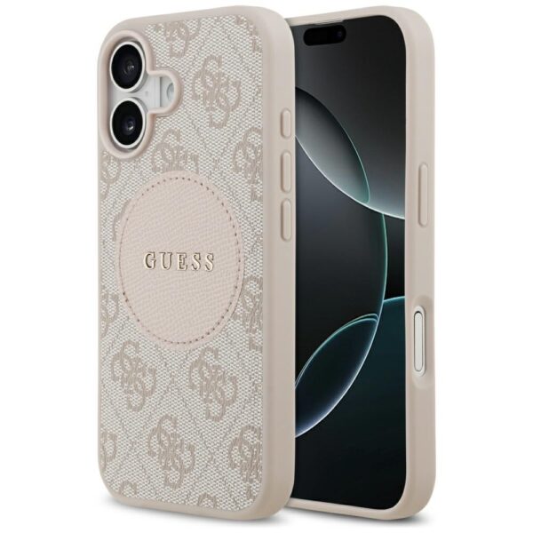 Guess 4G Circle Classic Logo MagSafe Case for iPhone 17 - Pinkeng