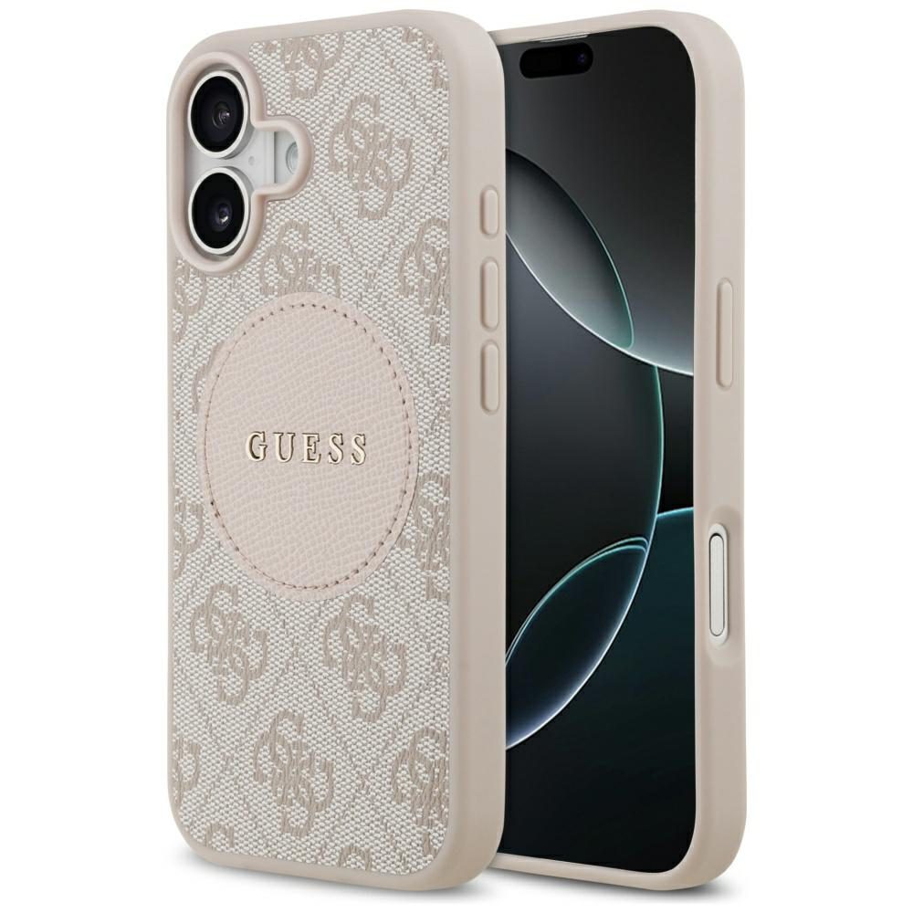 Guess 4G Circle Classic Logo MagSafe Case for iPhone 17 - Pinkeng