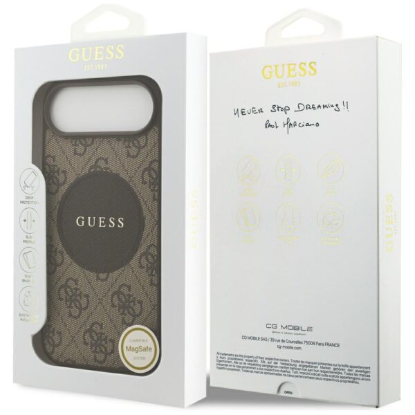 Guess 4G Circle Classic Logo MagSafe case for iPhone Air - browneng