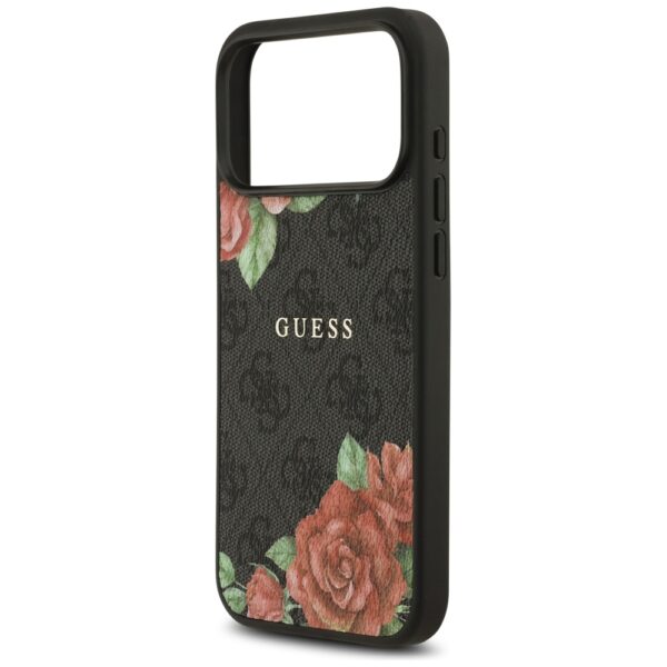 Guess 4G Flowers Print MagSafe case for iPhone 17 Pro - blackeng