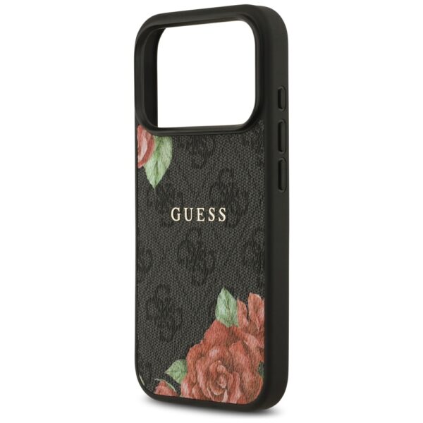 200744_6 Guess 4G Flowers Print MagSafe case for iPhone 17 Pro Max - blackeng