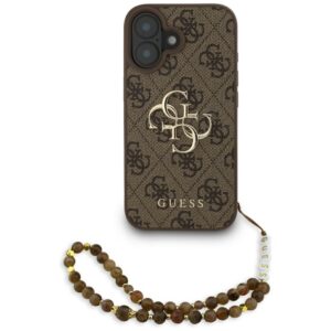 Guess 4G Strap 4G Classic Logo Case for iPhone 16 - Browneng