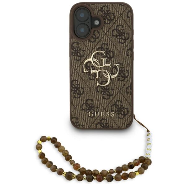 Guess 4G Strap 4G Classic Logo Case for iPhone 16 - Browneng