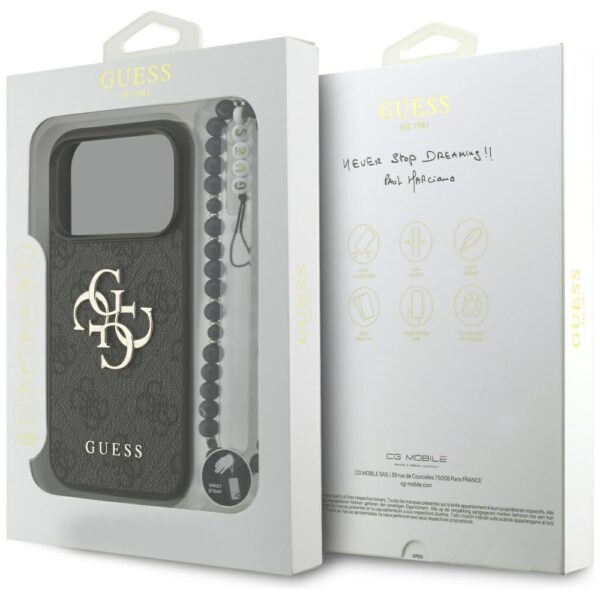 Guess 4G Strap 4G Classic Logo Case for iPhone 17 Pro - Blackeng