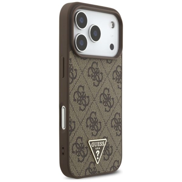 Guess 4G Strap Triangle Logo MagSafe case for iPhone 17 Pro - browneng
