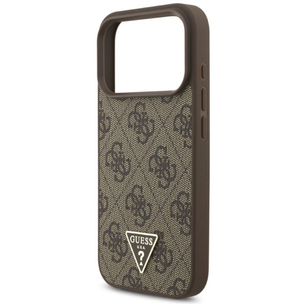 Guess 4G Strap Triangle Logo MagSafe case for iPhone 17 Pro - browneng