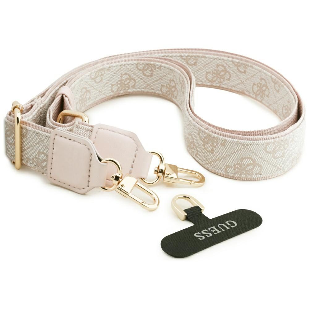200763_8 Guess 4G Strass Logo & Big Strap Metal Buttons MagSafe Case for iPhone 17 Pro Max - Pinkeng