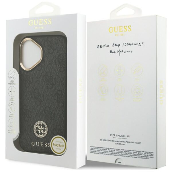 200768_8 Guess 4G Strass Logo MagSafe case for iPhone 17 - blackeng