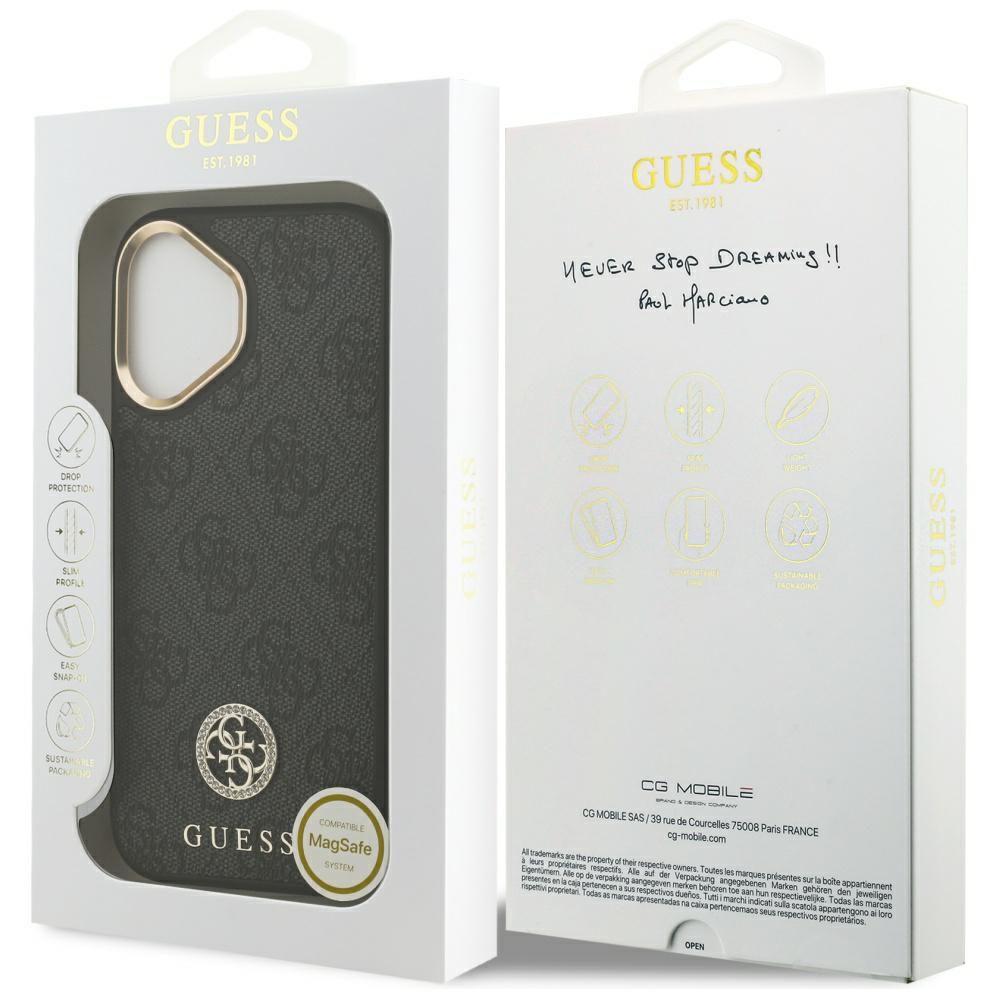 200768_8 Guess 4G Strass Logo MagSafe case for iPhone 17 - blackeng
