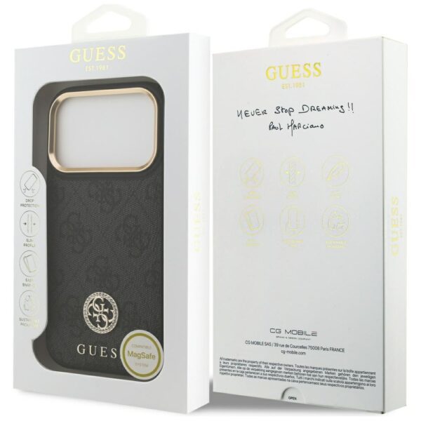 200770_8 Guess 4G Strass Logo MagSafe case for iPhone 17 Pro - blackeng