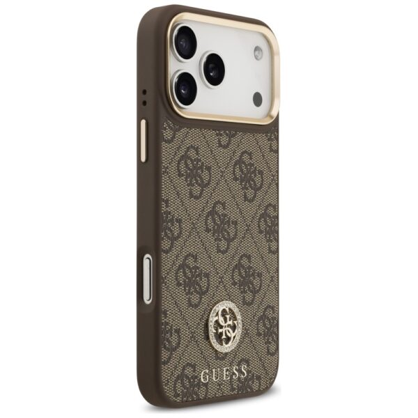 Guess 4G Strass Logo MagSafe Case for iPhone 17 Pro Max - Browneng