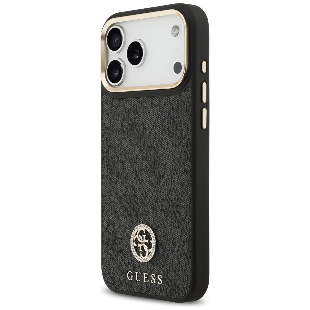 Guess 4G Strass Logo MagSafe Case for iPhone 17 Pro Max - Blackeng