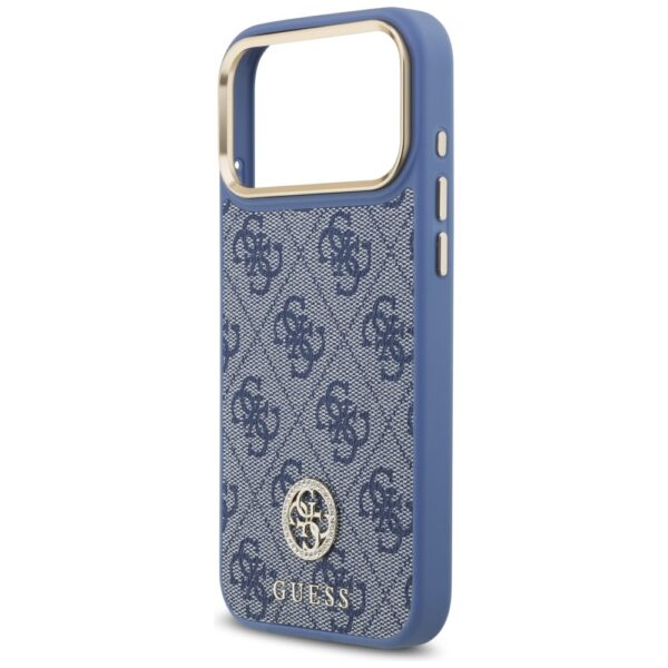 Guess 4G Strass Logo MagSafe Case for iPhone 17 Pro Max - Blueeng