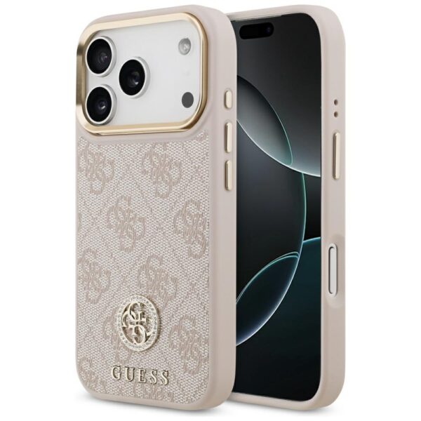 200776_1 Guess 4G Strass Logo MagSafe Case for iPhone 17 Pro - Pinkeng