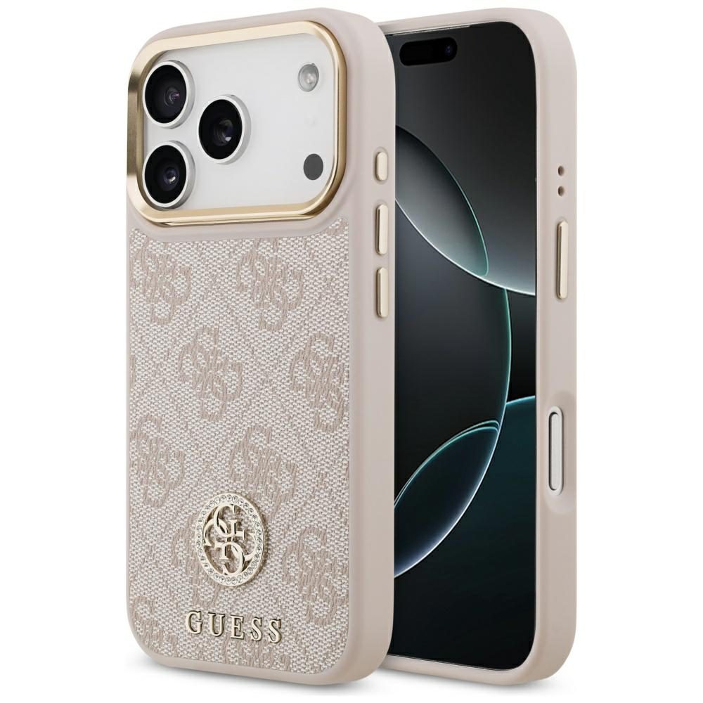 200776_1 Guess 4G Strass Logo MagSafe Case for iPhone 17 Pro - Pinkeng